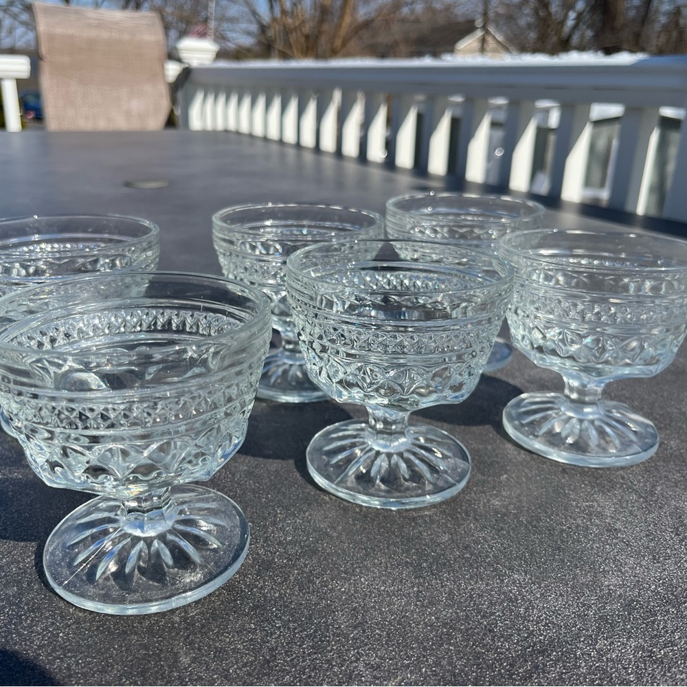 Vintage Anchor Hocking Wexford Glasses - Set of 6
